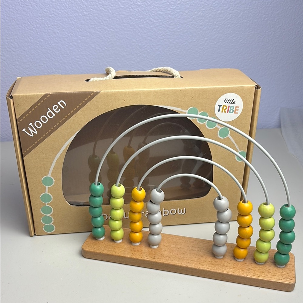 Little Tribe Wooden Abacus Toy - Multicolor includes original box